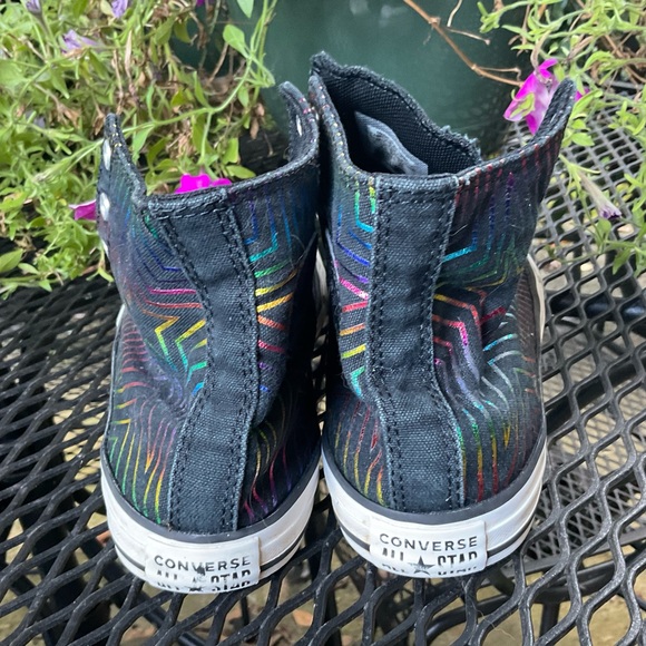 Classic Converse Cool Multicolor Iridescent All Star High Top Sneaker! - Picture 5 of 15